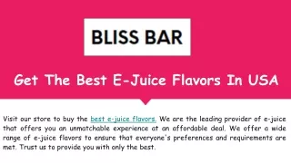 get the best e juice flavors in usa