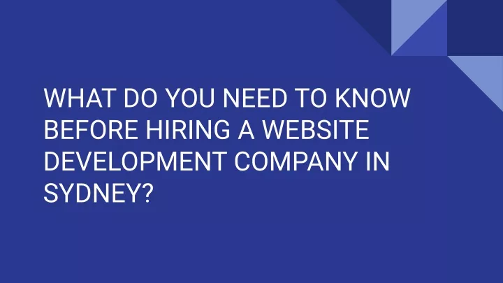 what do you need to know before hiring a website