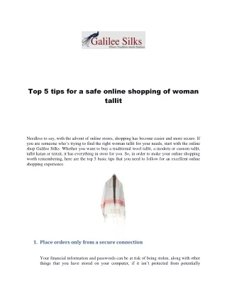 top 5 tips for a safe online shopping of woman