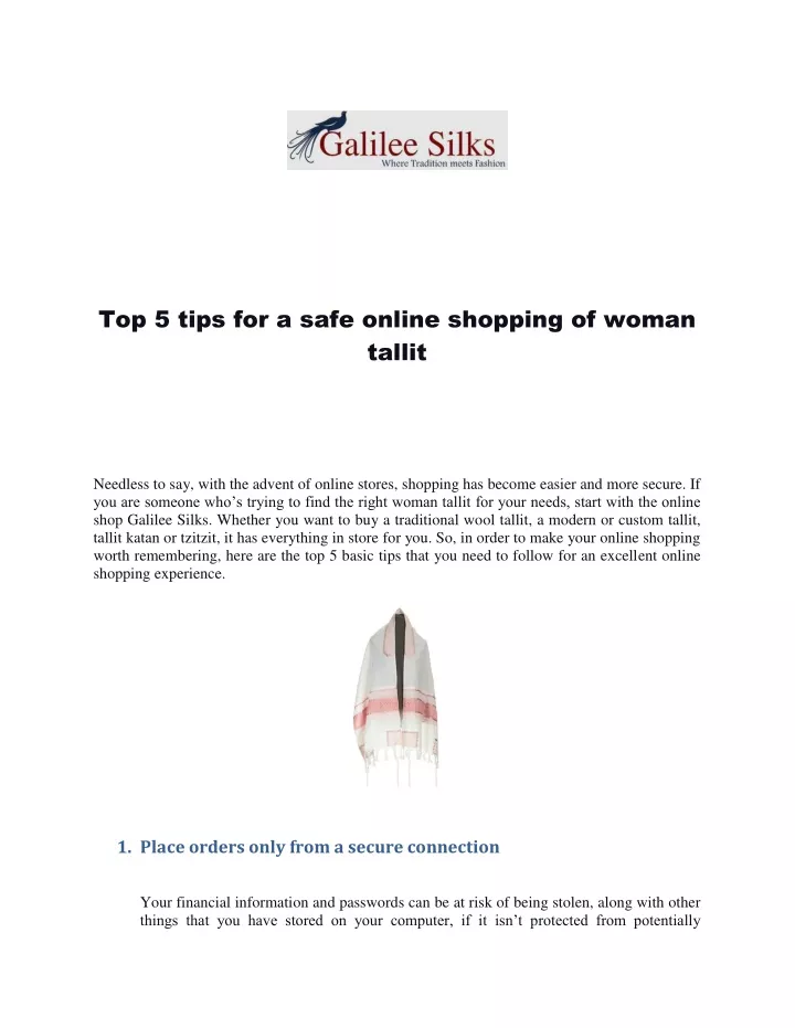 top 5 tips for a safe online shopping of woman