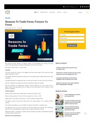 Reasons to Trade Forex Futures vs. Forex