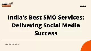 India's Best SMO Services Delivering Social Media Success