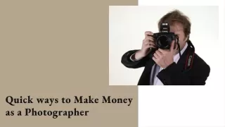 5 Quick ways to Make a Money as a Photographer