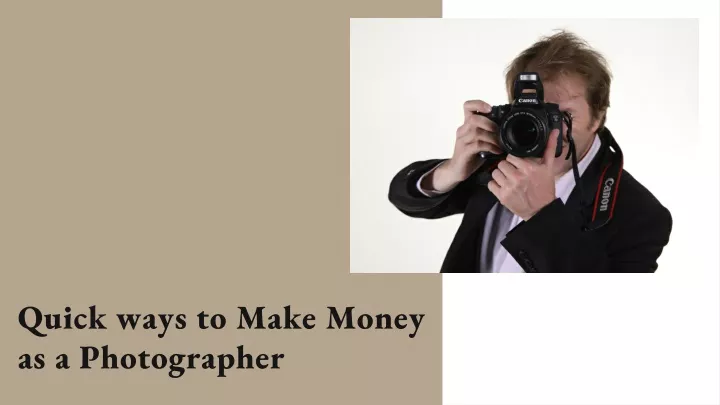 quick ways to make money as a photographer