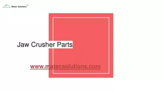 Jaw Crusher Parts