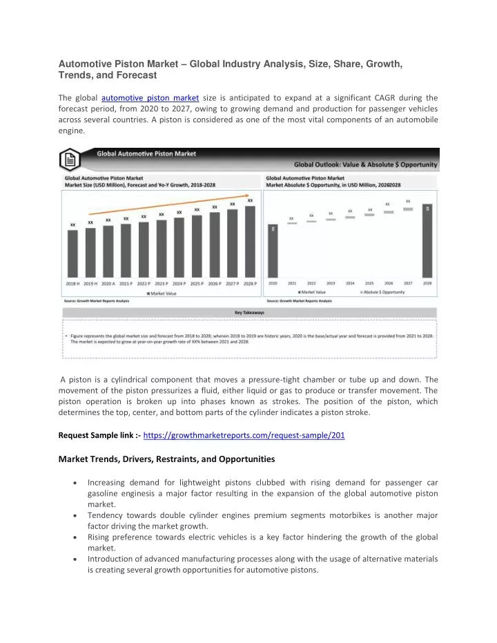 automotive piston market global industry analysis