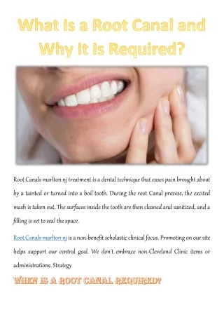 root canals marlton nj treatment is a dental