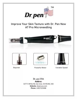 Improve Your Skin Texture with Dr. Pen New A7 Pro Microneedling