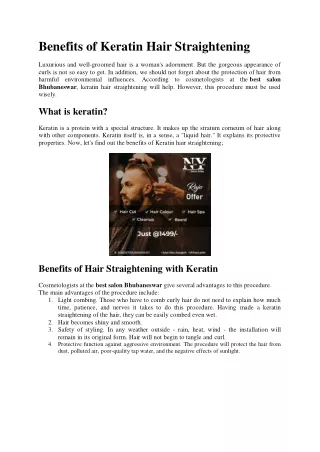 Benefits of Keratin Hair Straightening
