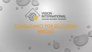 Consultancy for Education in Abroad