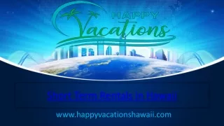 short term rentals in hawaii