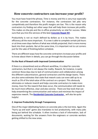 how concrete contractors can increase your profit