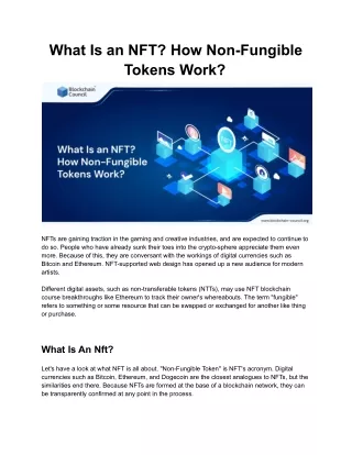 what is an nft how non fungible tokens work
