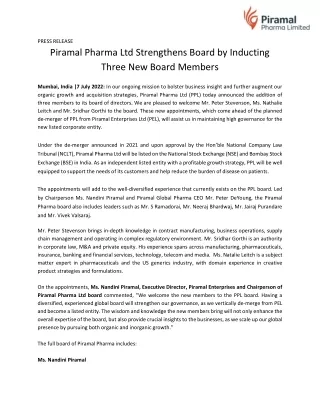 Press-Release-Piramal-Pharma-Ltd-Strengthens-Board-by-Inducting-Three-New-Board-Members