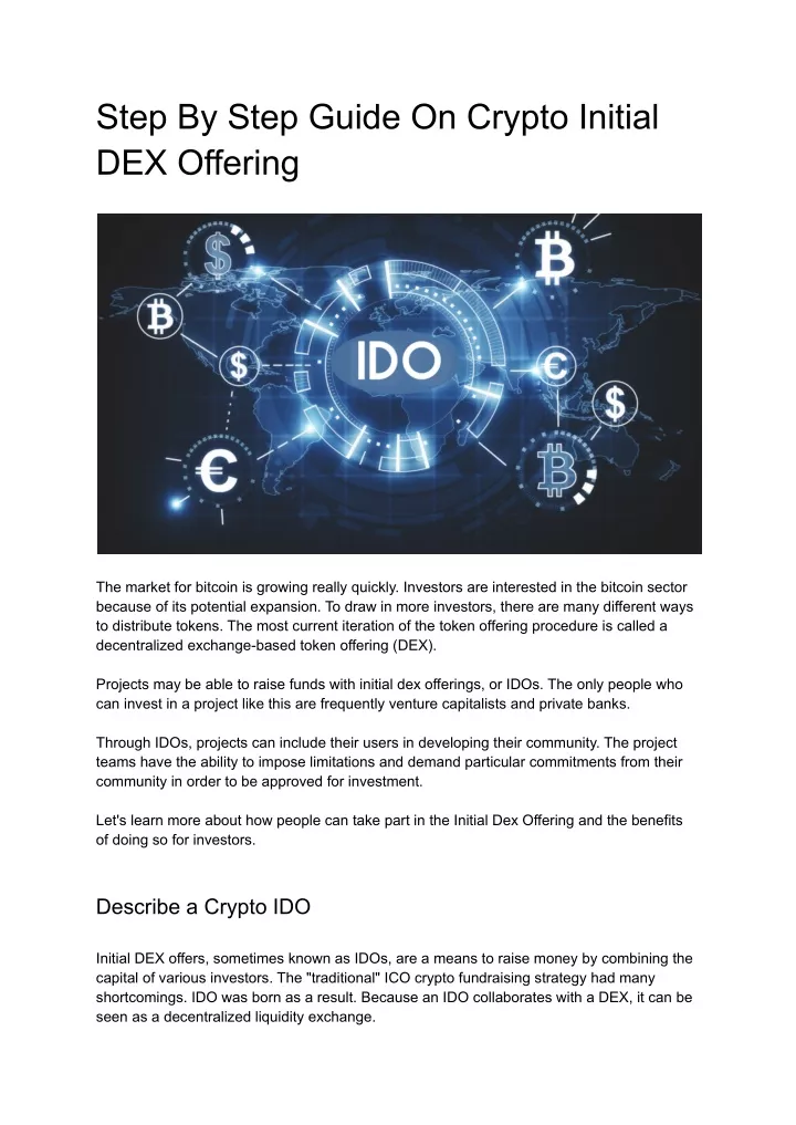 step by step guide on crypto initial dex offering