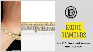 Get Men's gold bracelets with diamonds
