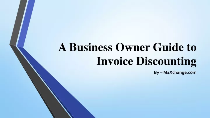 a business owner guide to invoice discounting