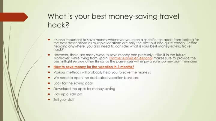 what is your best money saving travel hack