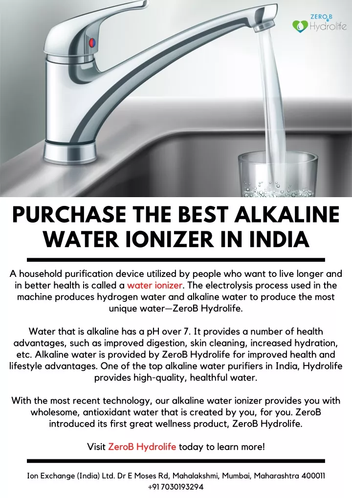 purchase the best alkaline water ionizer in india