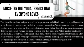 Must-Try Hot Yoga Trends That Everyone Loves