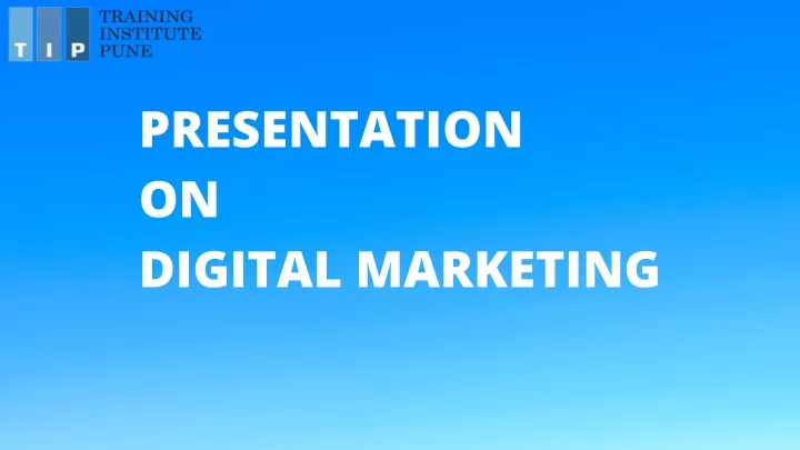 presentation on digital marketing