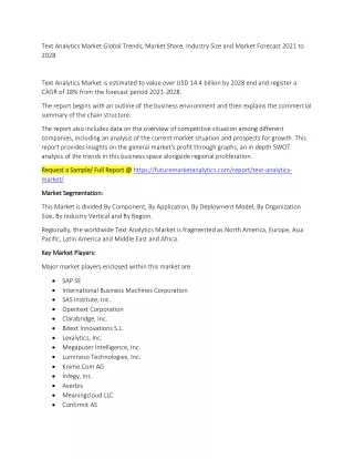 text analytics market global trends market share