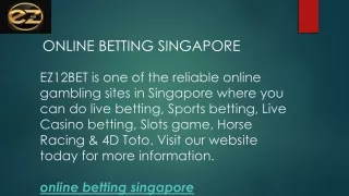 online betting singapore