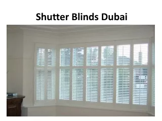 shutter blinds dubai