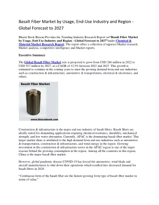 basalt fiber market by usage end use industry