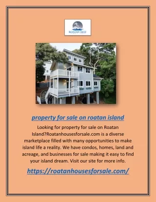 property for sale on roatan island