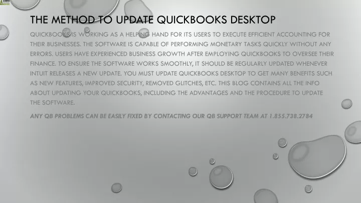 the method to update quickbooks desktop