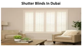 shutter blinds in dubai
