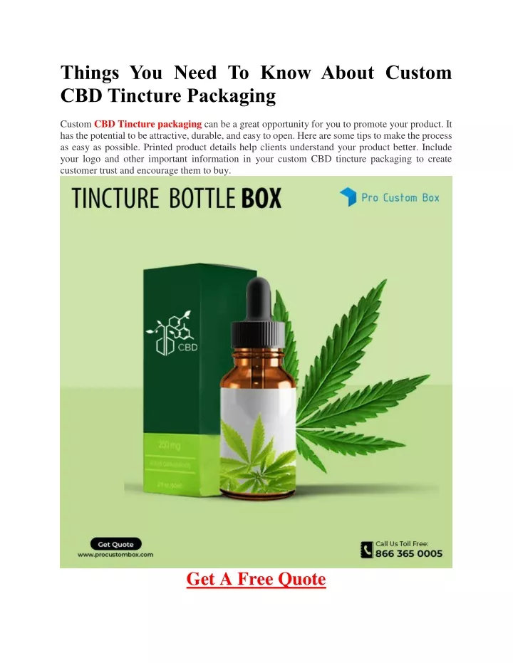 things you need to know about custom cbd tincture
