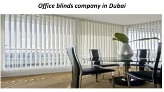 Office Blinds Dubai