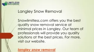 langley snow removal