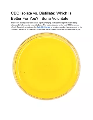 cbc isolate vs distillate which is better