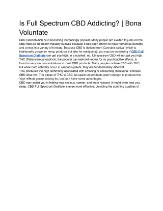 is full spectrum cbd addicting bona voluntate
