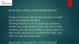 Road Test Cancellation Finder Service  Drivingcheck.co.uk