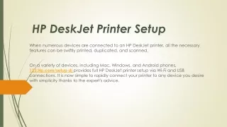 Hp DeskJet Printer Setup ppt