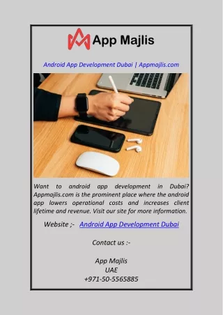 Android App Development Dubai  Appmajlis.com