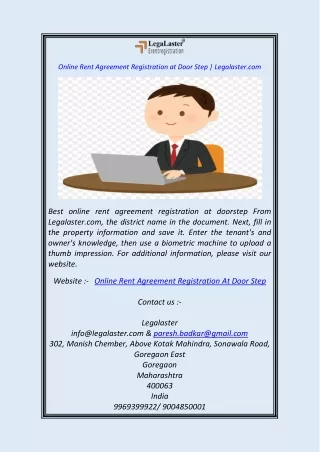 online rent agreement registration at door step