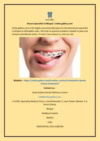 braces specialist in bhopal smile gallery com