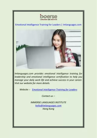 emotional intelligence training for leaders
