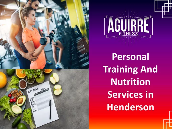 personal training and nutrition services