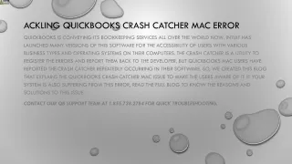 ackling quickbooks crash catcher mac error