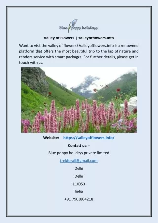 valley of flowers valleyofflowers info
