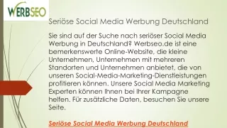 seri se social media werbung deutschland