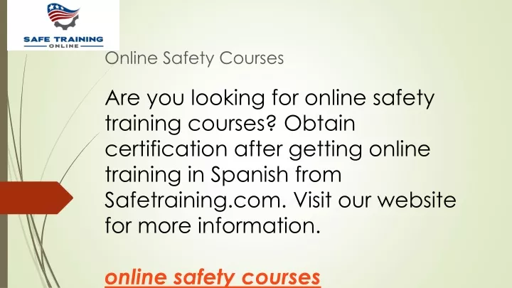 online safety courses