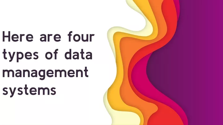 here are four types of data management systems