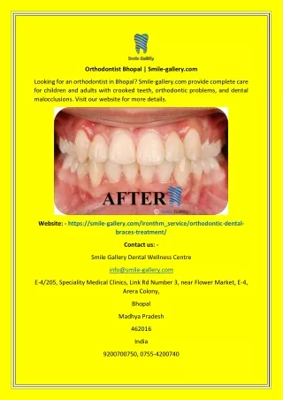 orthodontist bhopal smile gallery com
